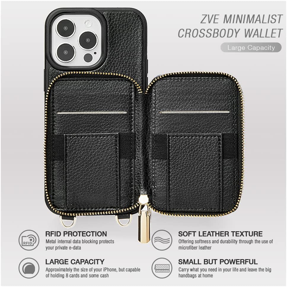 iPhone 13 Series ZVE RFID-Blocking Wallet Case.