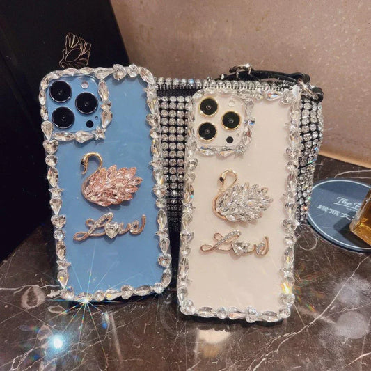 iPhone 14 & 15 Series DIY Diamond Encrusted Luxury Transparent Case