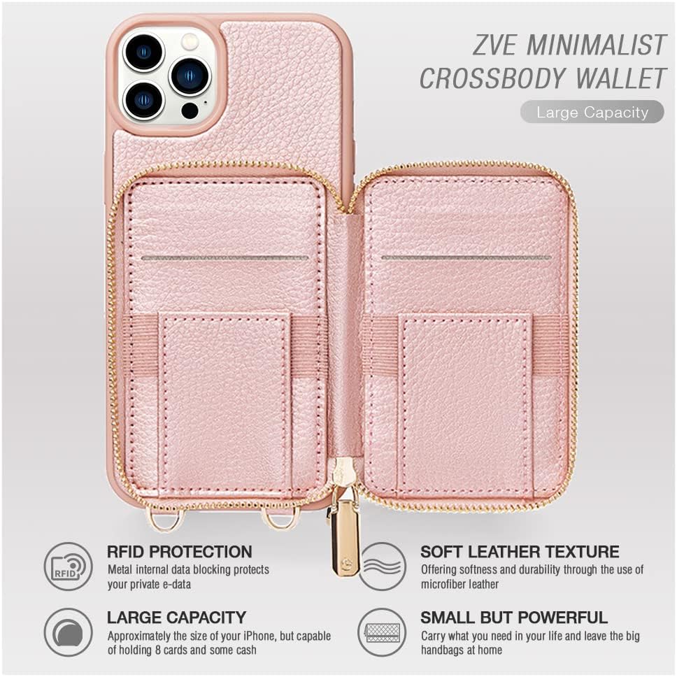 iPhone 13 Series ZVE RFID-Blocking Wallet Case.