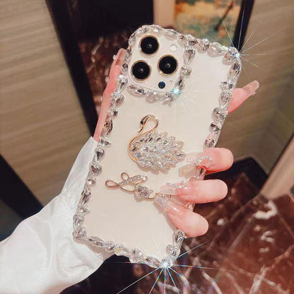 iPhone 14 & 15 Series DIY Diamond Encrusted Luxury Transparent Case