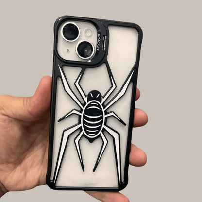 iPhone 14 Series Metal Spider Bumper Case with Stand