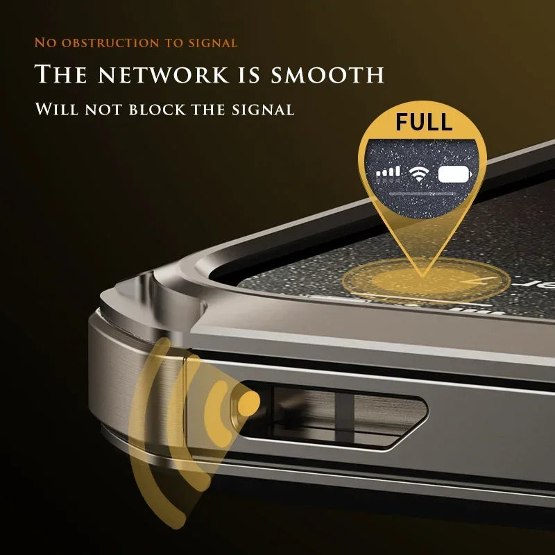 iPhone 14 Series Metal Hollow Armor Cover