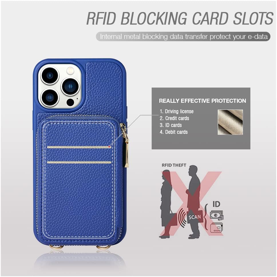 iPhone 13 Series ZVE RFID-Blocking Wallet Case.
