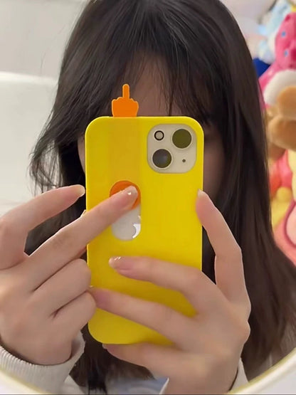 iPhone 14 Series 3D Printed Sliding Middle Finger Phone Case