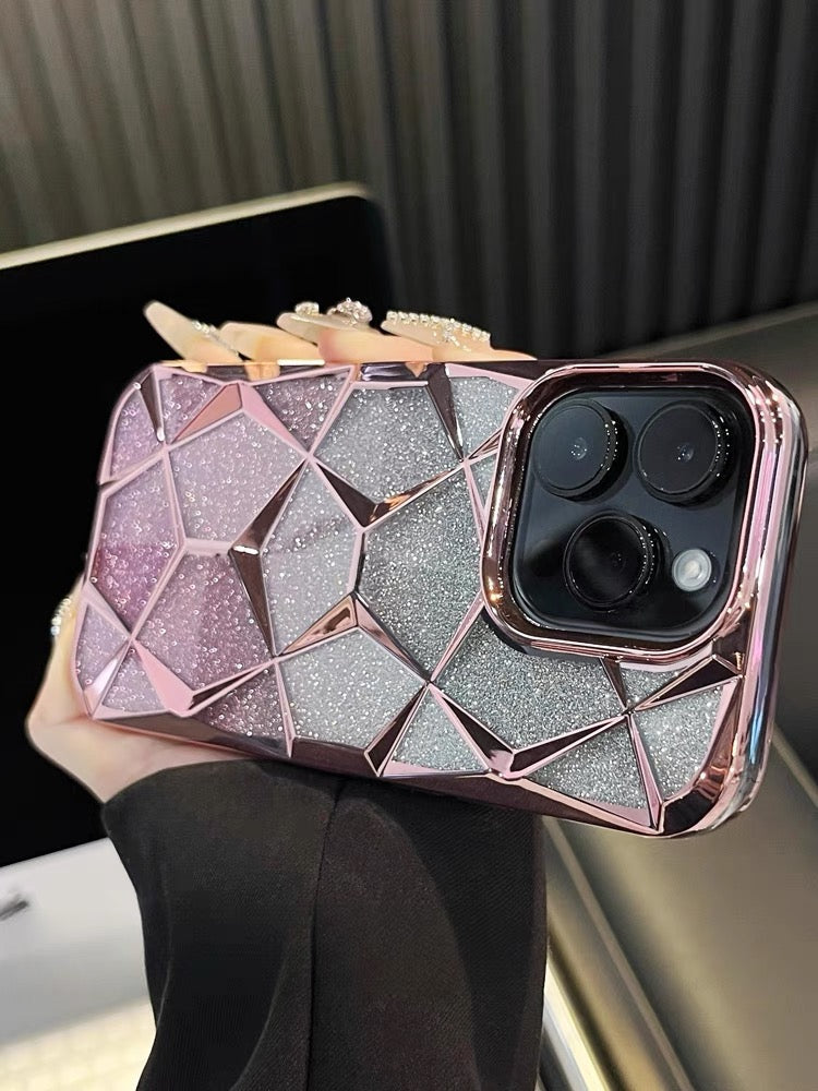 iPhone 14 Series Glitter Three-Dimensional Diamond Mobile Phone Case